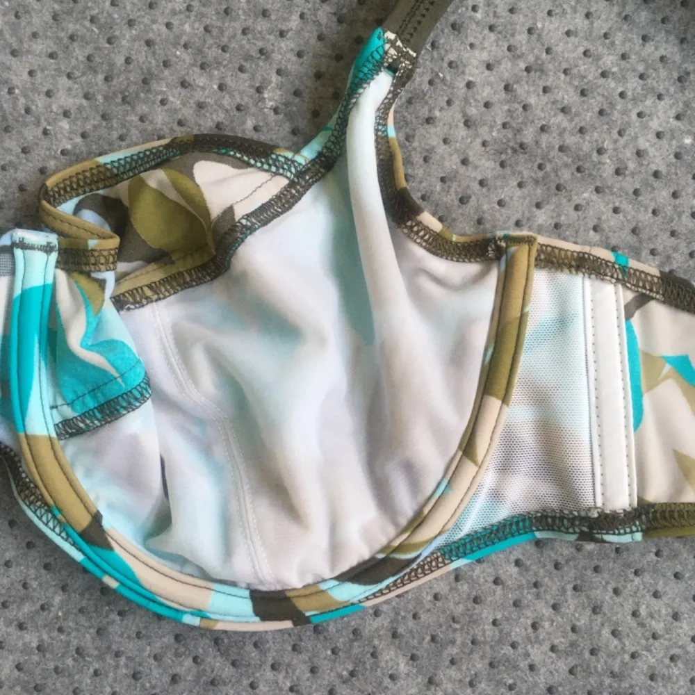 NWT Size 38E Freya 9798JU Jungle Print Bikini Top in Panama Cooler Aqua Camo